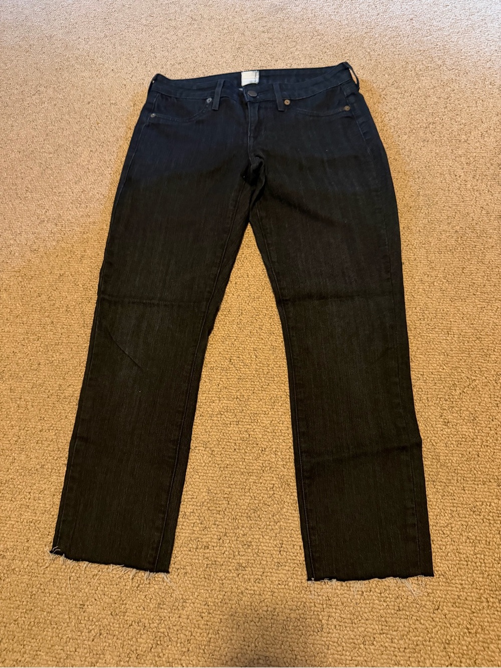 Rich & Skinny Black Skinny Jeans with Branded Patch cut off